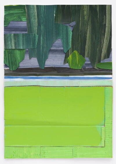 Zwembad XVIII - collage op papier - 42 x 60 cm - 2020